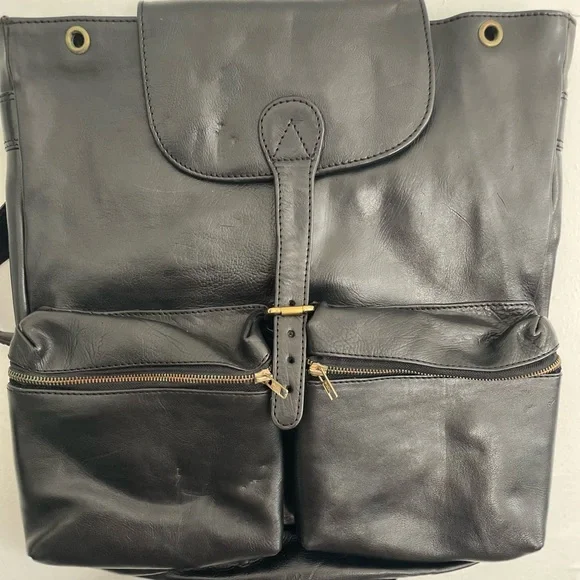GENUINE COWHIDE LEATHER BACKPACK - Picture 3 of 12